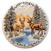 Winter Sign Christmas Scene Decoe-4873 10 Metal Round