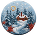 Winter Sign Christmas Scene Decoe-4875 10 Metal Round
