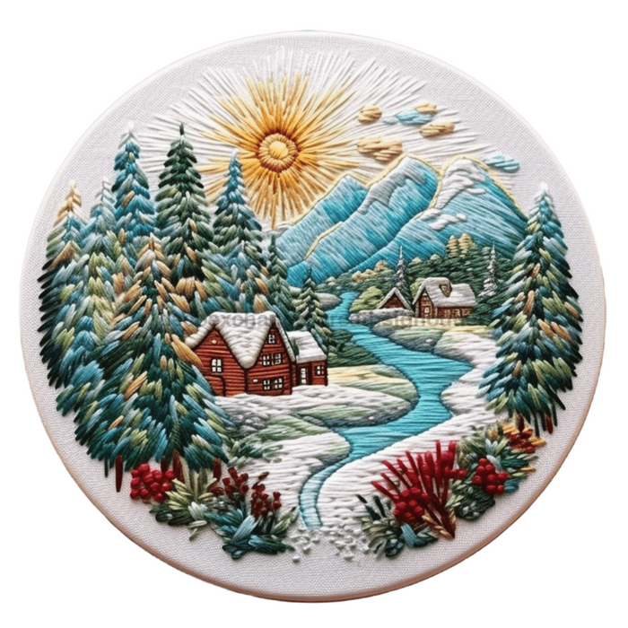 Winter Sign Decoe-4869 10 Metal Round