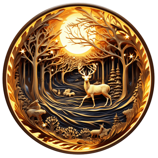 Winter Sign Lighted Scene Decoe-4927 10 Metal Round