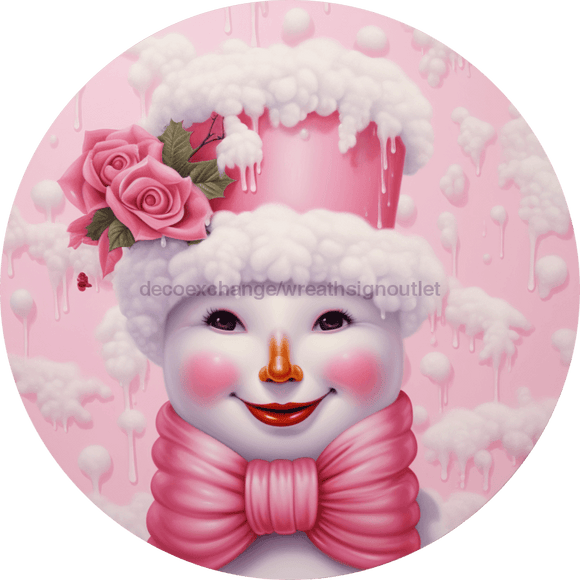 Winter Sign, Snowman Sign, DCO-00502, Sign For Wreath, 10