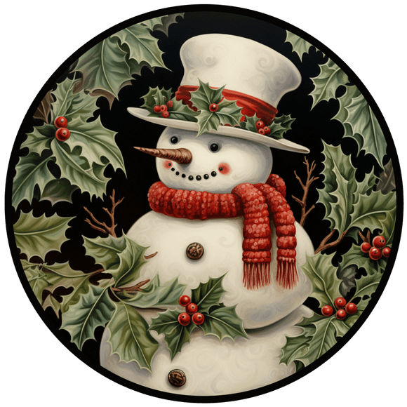 Winter Sign, Snowman Sign, DCO-00517, Sign For Wreath, 10