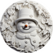 Winter Sign Snowman Dco-00615 For Wreath 12 Round Metal Metal