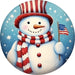 Winter Sign Snowman Decoe-4784 10 Metal Round