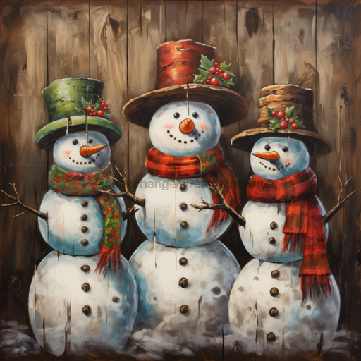 Winter Sign Snowman Decoe-4800 For Wreath 10X10 Metal 10