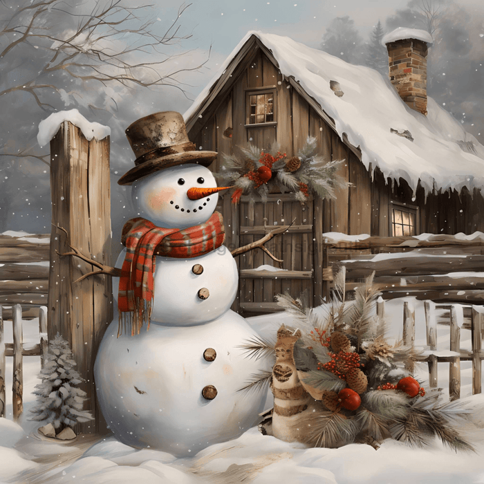 Winter Sign Snowman Decoe-4802 For Wreath 10X10 Metal 10