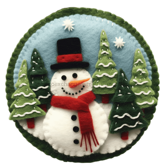Winter Sign Snowman Decoe-4840 10 Metal Round