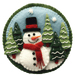 Winter Sign Snowman Decoe-4840 10 Metal Round