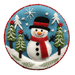 Winter Sign Snowman Decoe-4846 10 Metal Round