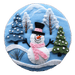 Winter Sign Snowman Decoe-4847 10 Metal Round