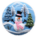 Winter Sign Snowman Decoe-4847 10 Metal Round