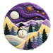 Winter Sign Snowman Decoe-4848 10 Metal Round