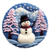 Winter Sign Snowman Decoe-4850 10 Metal Round