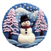 Winter Sign Snowman Decoe-4850 10 Metal Round