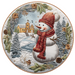 Winter Sign Snowman Decoe-4861 10 Metal Round
