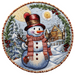 Winter Sign Snowman Decoe-4863 10 Metal Round