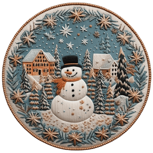 Winter Sign Snowman Decoe-4866 10 Metal Round