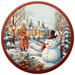 Winter Sign Snowman Decoe-4871 10 Metal Round