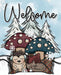 Winter Sign Welcome Decoe-4786 For Wreath 8X10 Metal
