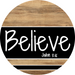 Wooden Believe Door Hanger, DCO-13730-DH, 18in Wood Sign