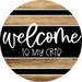 Wooden Welcome Door Hanger, Crib, DCO-13715-DH, 18in Wood Sign