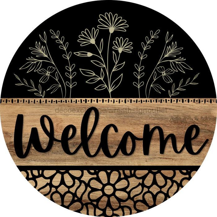 Wooden Welcome Door Hanger DCO-13702-DH 18’’ Wood Sign 18’’ Door Hanger
