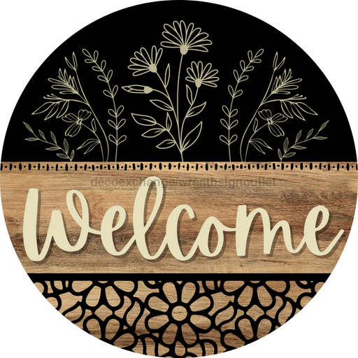 Wooden Welcome Door Hanger DCO-13703-DH 18’’ Wood Sign 18’’ Door Hanger