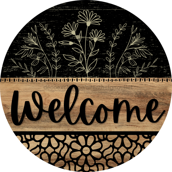 Wooden Welcome Door Hanger DCO-13705-DH 18’’ Wood Sign 18’’ Door Hanger