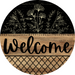 Wooden Welcome Door Hanger, DCO-13709-DH, 18in Wood Sign
