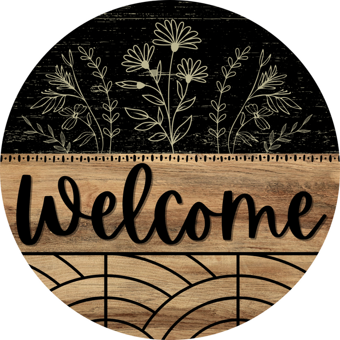 Wooden Welcome Door Hanger, DCO-13710-DH, 18in Wood Sign