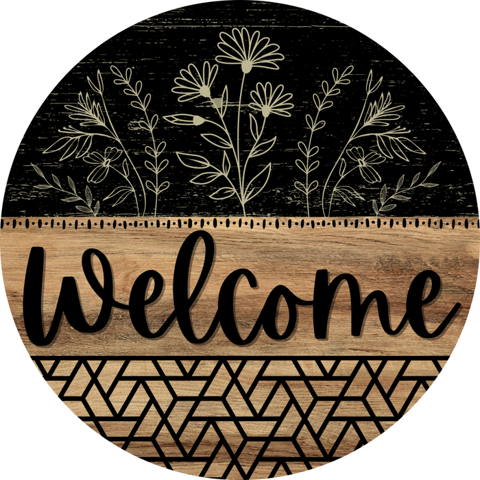Wooden Welcome Door Hanger, DCO-13711-DH, 18in Wood Sign