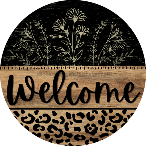 Wooden Welcome Door Hanger, DCO-13712-DH, 18in Wood Sign