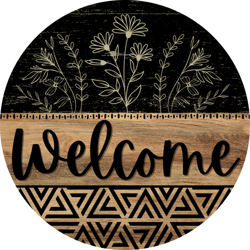 Wooden Welcome Door Hanger, DCO-13736-DH, 18in Wood Sign