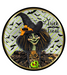 Wreath Sign, 10" Round Vinyl Decal - Halloween Witch - Black Edge - DECOE-041, DecoExchange, Sign For Wreaths - DecoExchange