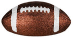 Wreath Sign, 11"L FOOTBALL CHOCOLATE GLITTER MZ2057, DecoExchange, Sign For Wreath - DecoExchange
