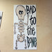 Wreath Sign, 12x6" Halloween Male Skeleton - Bad To The Bone- Metal Sign - DECOE-079, Sign For Wreath, DecoExchange - DecoExchange