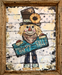 Wreath Sign, 8x10 Framed Scarecrow Happy Fall, Fall Sign, CH-014, DecoExchange, Sign For Wreaths - DecoExchange