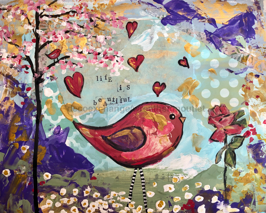 Wreath Sign, 8x10" Valentine Sign, Metal Sign, CH-021, Sign For Wreath, DecoExchange - DecoExchange