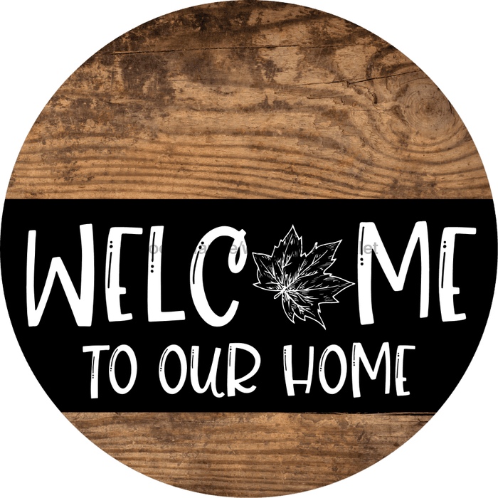 Wreath Sign Autumn Welcome To Our Home Decoe-2326 For Round 10 Metal