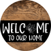 Wreath Sign Autumn Welcome To Our Home Decoe-2326 For Round 10 Metal