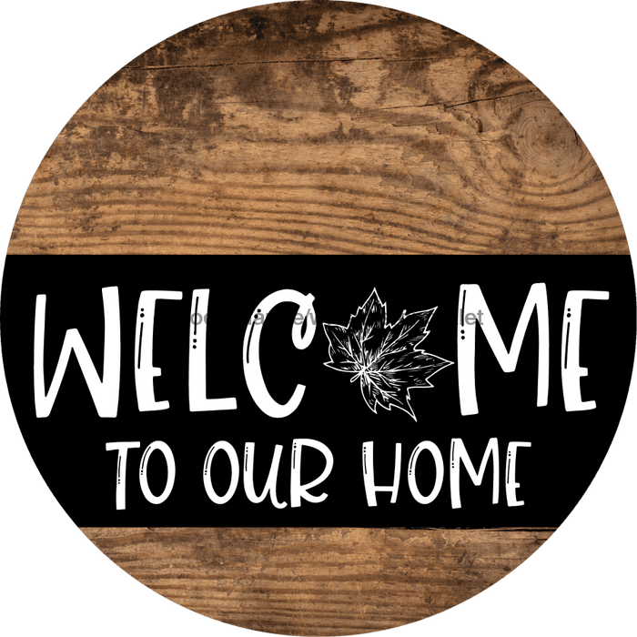 Wreath Sign Autumn Welcome To Our Home Decoe-2326 For Round 10 Wood