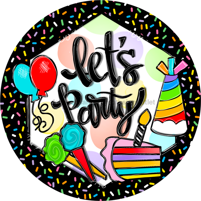 Wreath Sign, Birthday Sign, 18" Wood Round,  Sign, TH-019, Sign For Wreath, DecoExchange