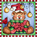 Wreath Sign, Christmas Bear 10"x10" Metal Sign DECOE-177, Sign For Wreath, DecoExchange - DecoExchange