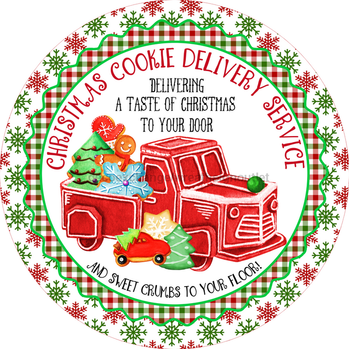 Wreath Sign, Christmas Sign, Christmas Cookies Sign, DECOE-2076, Sign For Wreath, DecoExchange - DecoExchange®