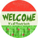 Wreath Sign Christmas Door Hanger Welcome Red Heart Toasty Inside Decoe-2367 For Round 18 Wood