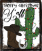 Wreath Sign, Christmas - Merry Christmas Y'all Cowboy Boot 8x10"Metal Sign DECOE-186, DecoExchange, Sign For Wreaths - DecoExchange