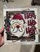 Wreath Sign, Christmas Santa Ho Ho Ho 10"x10" Metal Sign DECOE-212, DecoExchange, Sign For Wreaths - DecoExchange