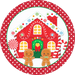 Wreath Sign, Christmas Sign, Snow Gingerbread, 10" Round, Metal Sign, DECOE-117, DecoExchange, Sign For Wreath - DecoExchange