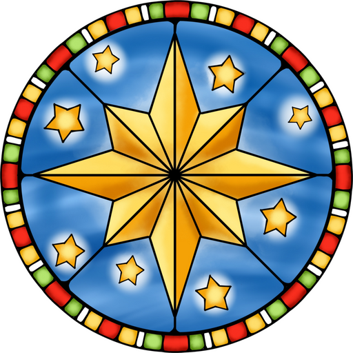 Wreath Sign, Christmas Star, Christmas Sign, Stained Glass, DECOE-1120, Sign For Wreath, DecoExchange - DecoExchange®