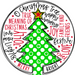 Wreath Sign, Christmas Tree, Christmas Sign, 12" Round, Metal Sign, DECOE-564, DecoExchange, Sign For Wreath - DecoExchange